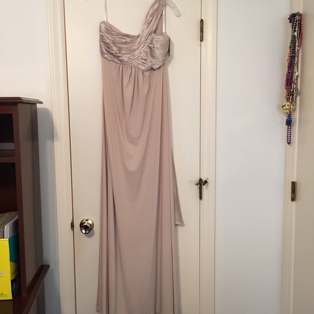 David’s bridal one shoulder bridesmaid dress